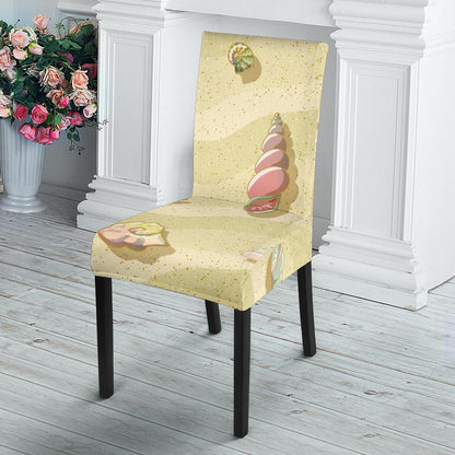 Beach with Seashell Theme Dinning Chair Slipper-JTAMIGO.COM