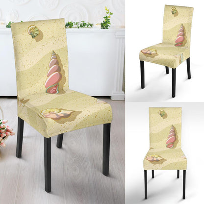 Beach with Seashell Theme Dinning Chair Slipper-JTAMIGO.COM