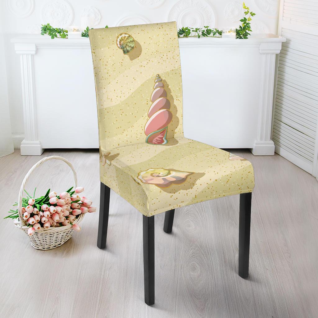 Beach with Seashell Theme Dinning Chair Slipper-JTAMIGO.COM
