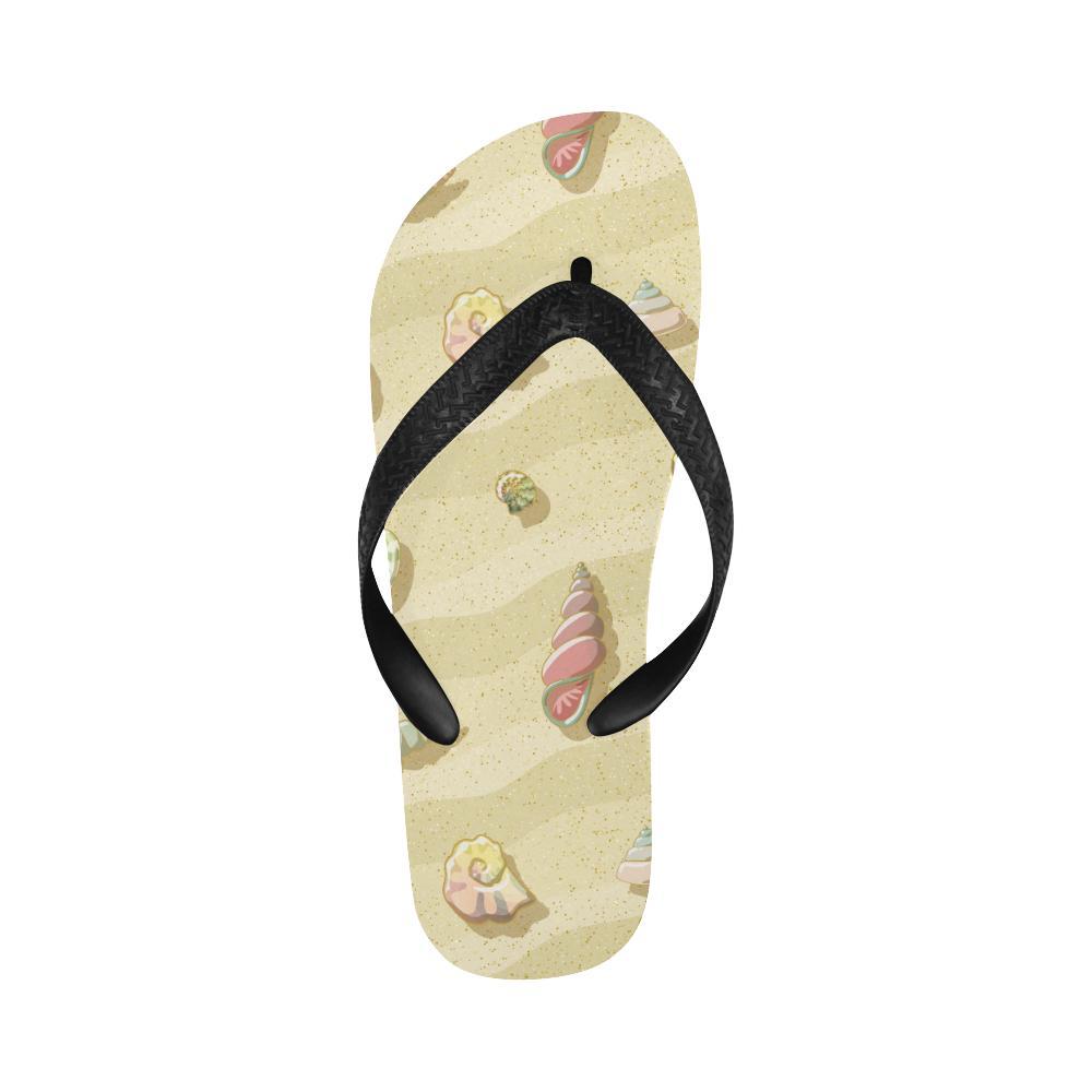 Beach with Seashell Theme Flip Flops-JTAMIGO.COM