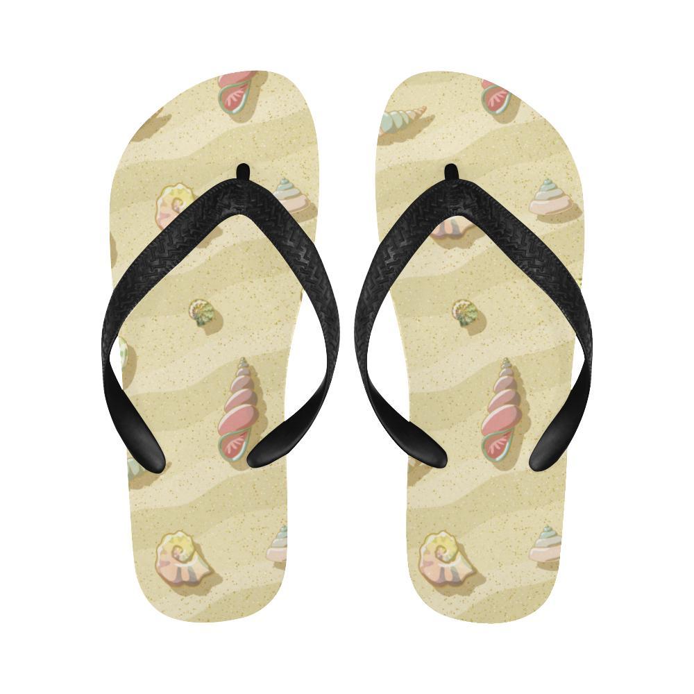 Beach with Seashell Theme Flip Flops-JTAMIGO.COM