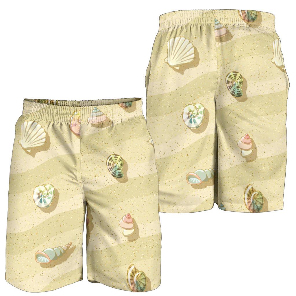 Beach with Seashell Theme Mens Shorts-JTAMIGO.COM