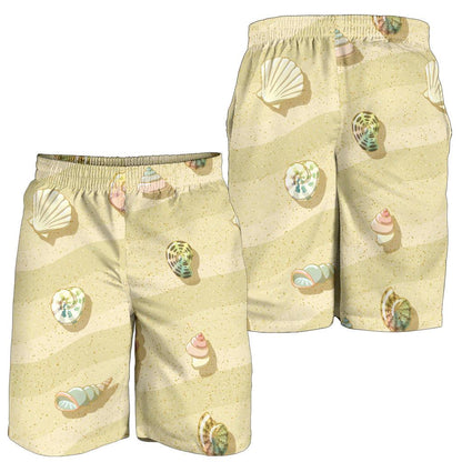 Beach with Seashell Theme Mens Shorts-JTAMIGO.COM