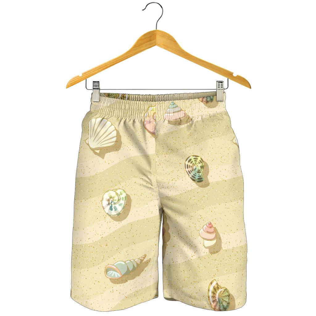 Beach with Seashell Theme Mens Shorts-JTAMIGO.COM