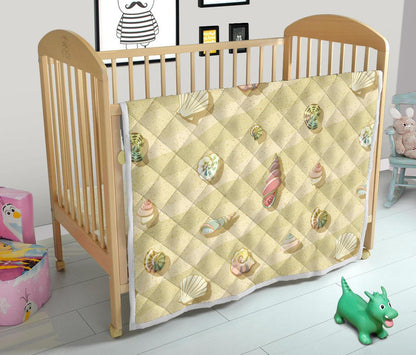 Beach with Seashell Theme Premium Quilt-JTAMIGO.COM