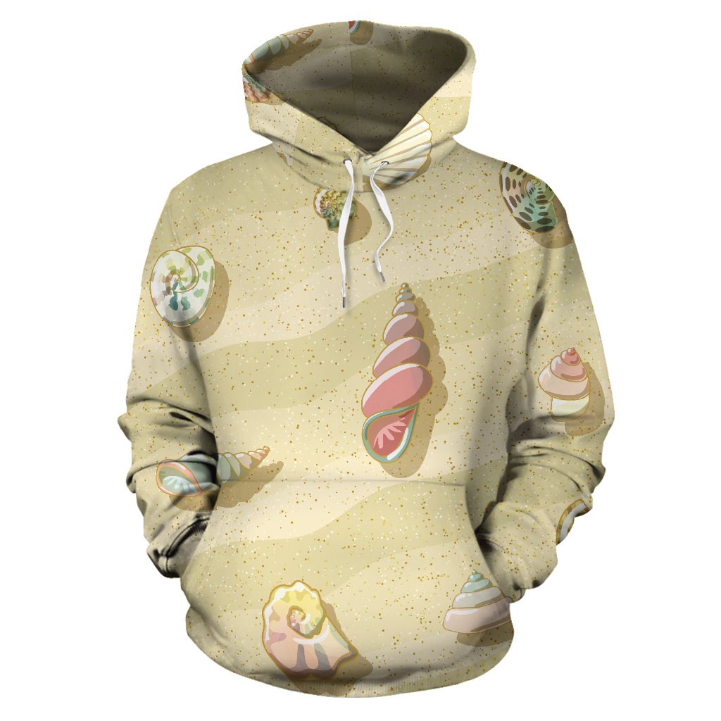Beach with Seashell Theme Pullover Hoodie