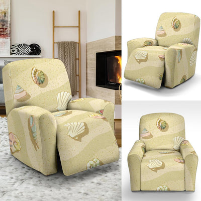 Beach with Seashell Theme Recliner Slipcover-JTAMIGO.COM