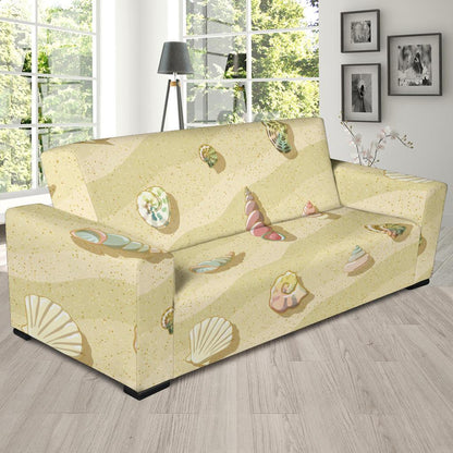 Beach with Seashell Theme Sofa Slipcover-JTAMIGO.COM