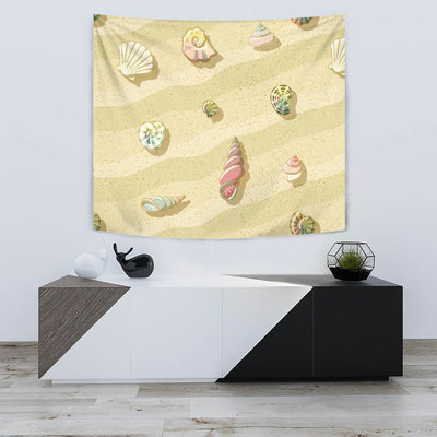 Beach with Seashell Theme Tapestry