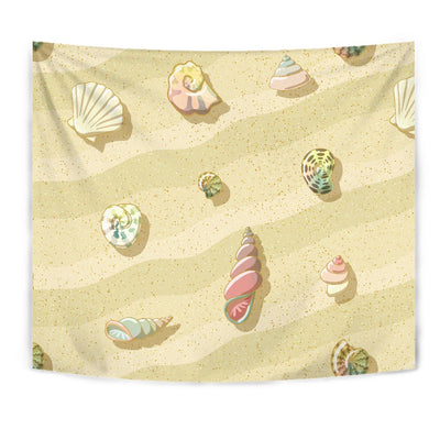 Beach with Seashell Theme Tapestry