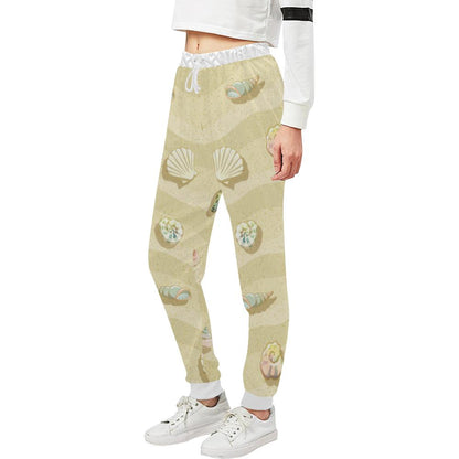Beach with Seashell Theme Unisex Casual Sweatpants (Model L11)-JTAMIGO.COM