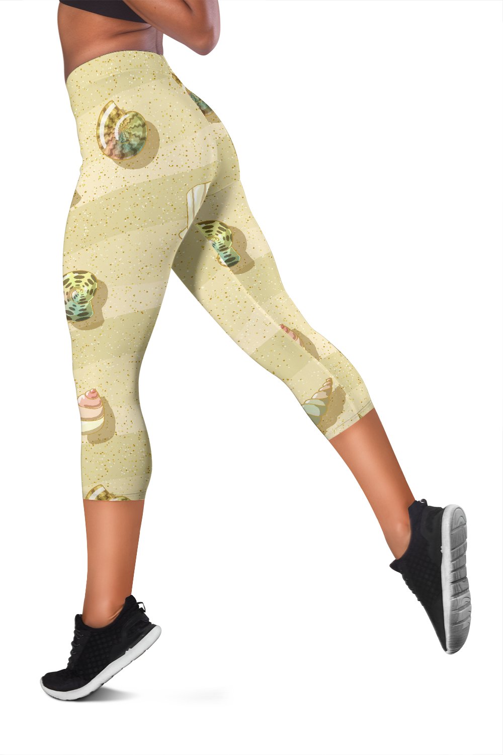 Beach with Seashell Theme Women Capris