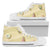 Beach with Seashell Theme Women High Top Shoes