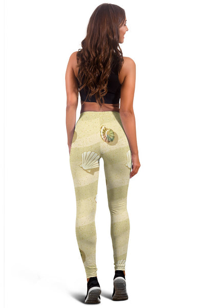 Beach with Seashell Theme Women Leggings