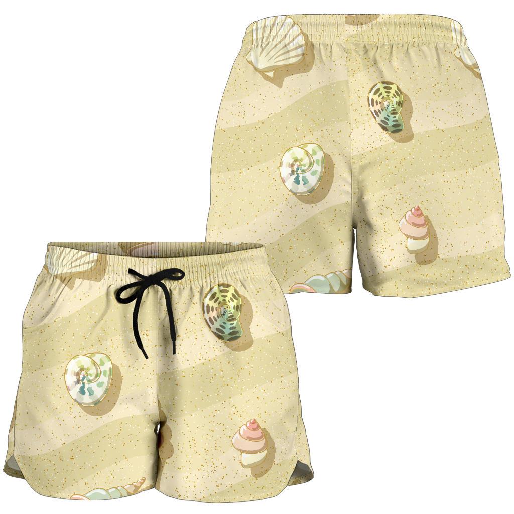 Beach with Seashell Theme Women Shorts-JTAMIGO.COM