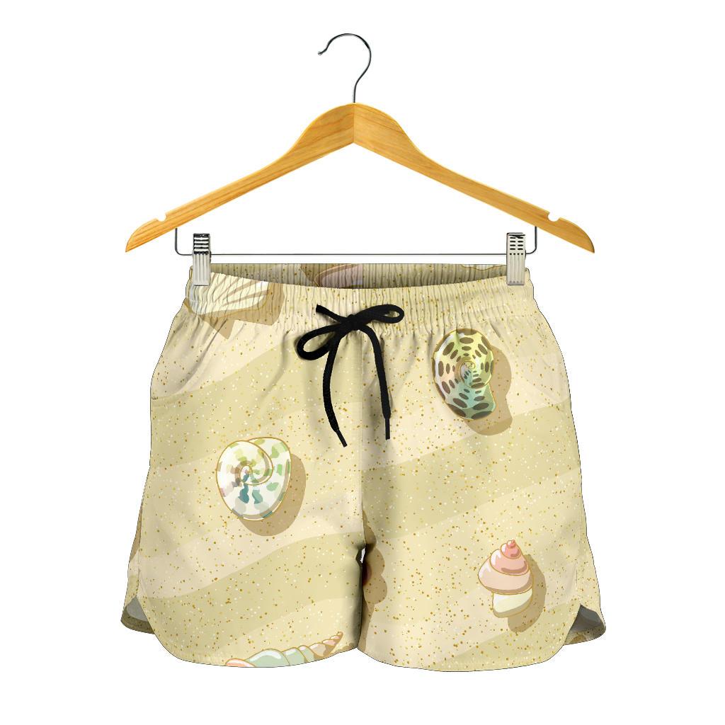 Beach with Seashell Theme Women Shorts-JTAMIGO.COM