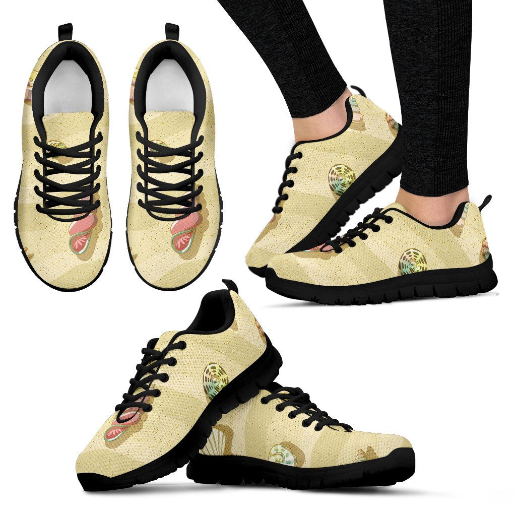 Beach With Seashell Theme Women Sneakers Shoes