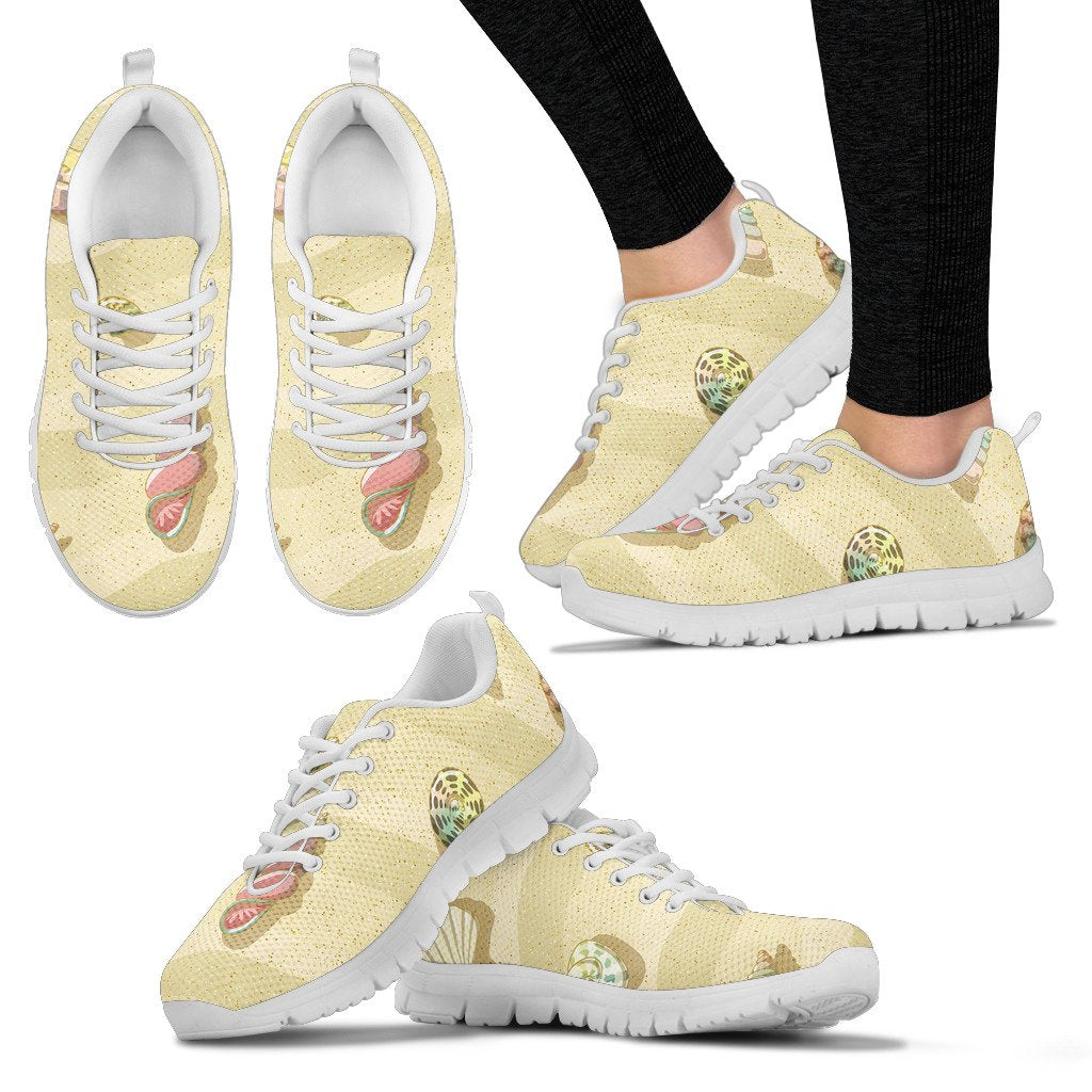 Beach With Seashell Theme Women Sneakers Shoes