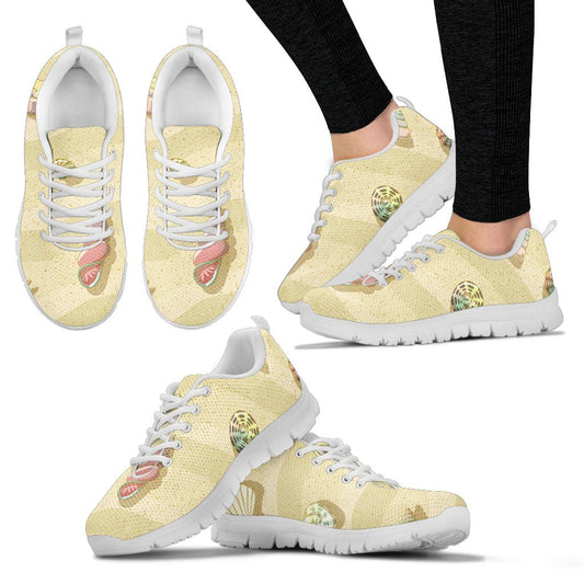 Beach With Seashell Theme Women Sneakers Shoes
