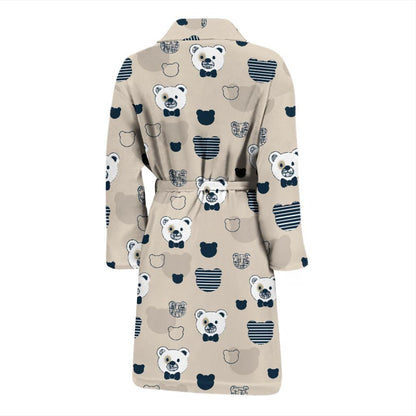 Bear Pattern Print Design 05 Men Bathrobe-JORJUNE.COM