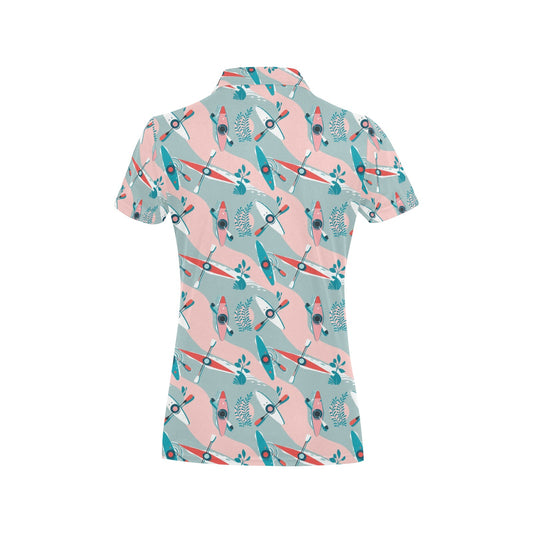 Kayak Pattern Print Design 05 Women's Polo Shirt