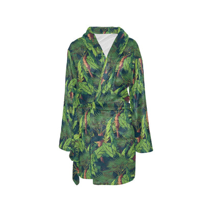 Rainforest Pattern Print Design A01 Women's Fleece Robe