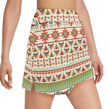 American indian Ethnic Pattern 17" Golf & Pickleball Skort with Pockets