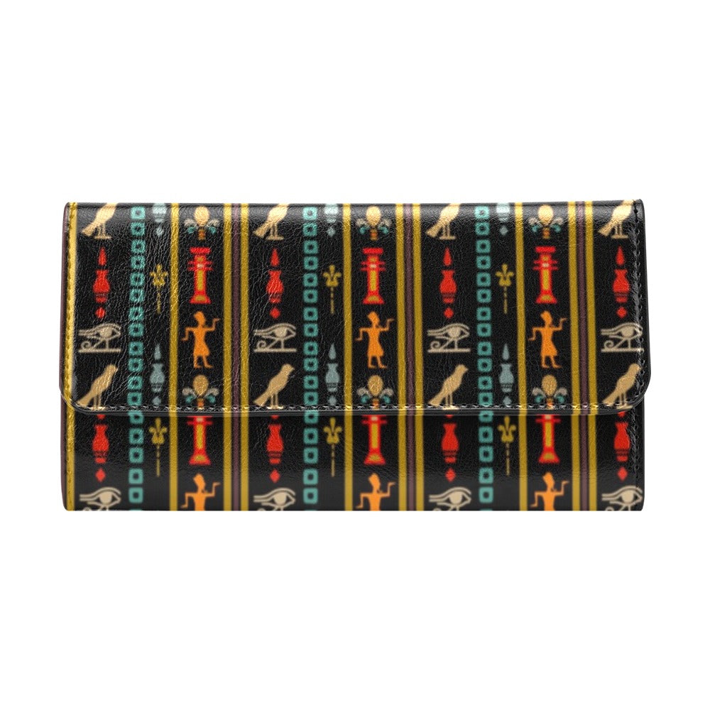 Eye of Horus Egypt Style Pattern Women's Trifold Wallet