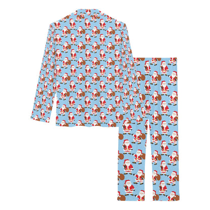 Santa Christmas Themed Print Design LKS305 Women's Long Pajama Set