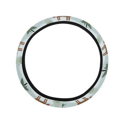 Moose Print Design LKS402 Steering Wheel Cover with Elastic Edge