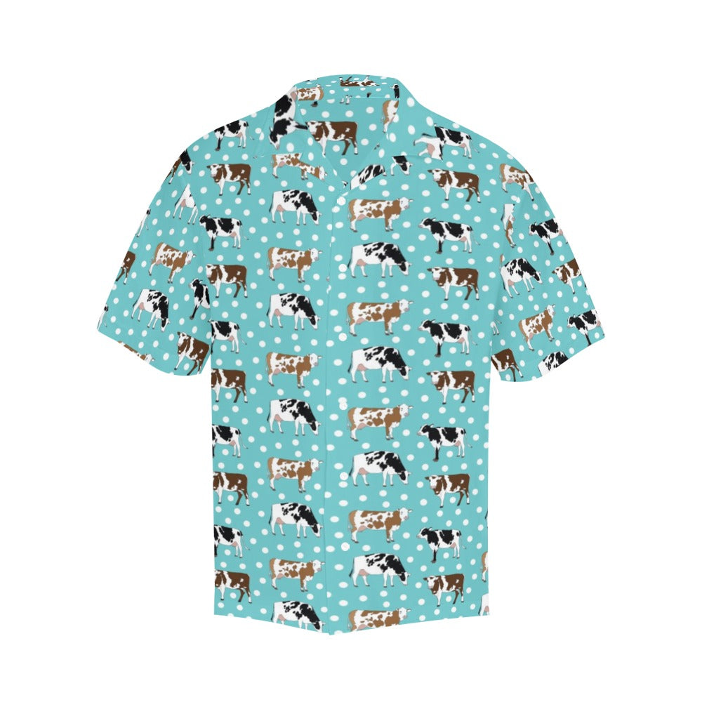 Cattle Print Design LKS405 Men's Men's Hawaiian Shirt