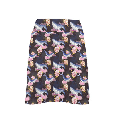 Blue Whale Print Design LKS401 17" Golf & Pickleball Skort with Pockets