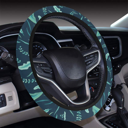 Seaweed Print Design LKS302 Steering Wheel Cover with Elastic Edge