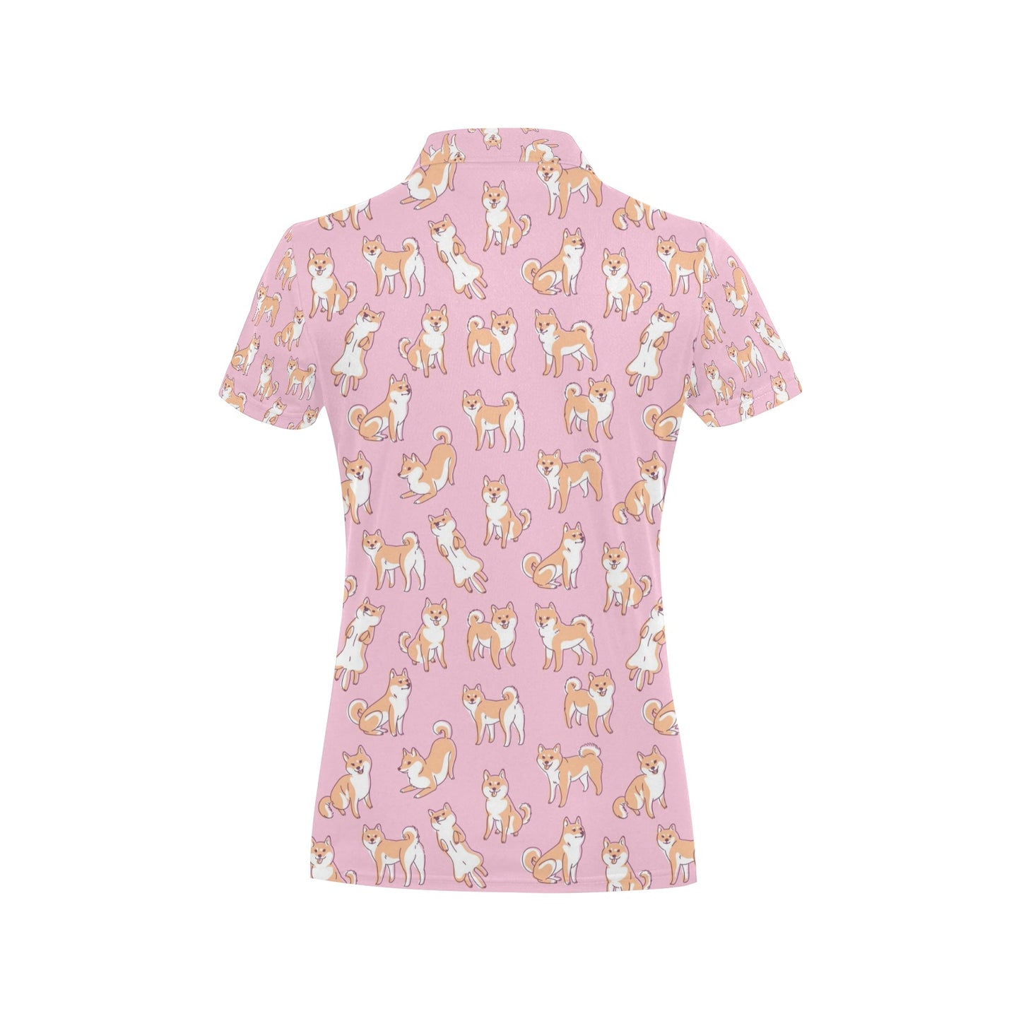 Shiba Inu Print Design LKS303 Women's Polo Shirt