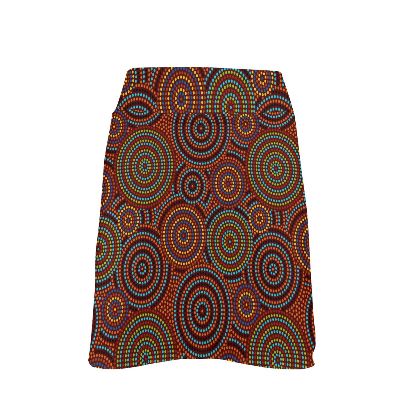 Aboriginal Print Design LKS403 17" Golf & Pickleball Skort with Pockets