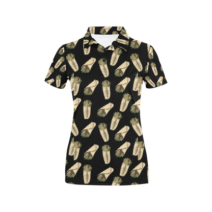 Burrito Print Design LKS303 Women's Polo Shirt