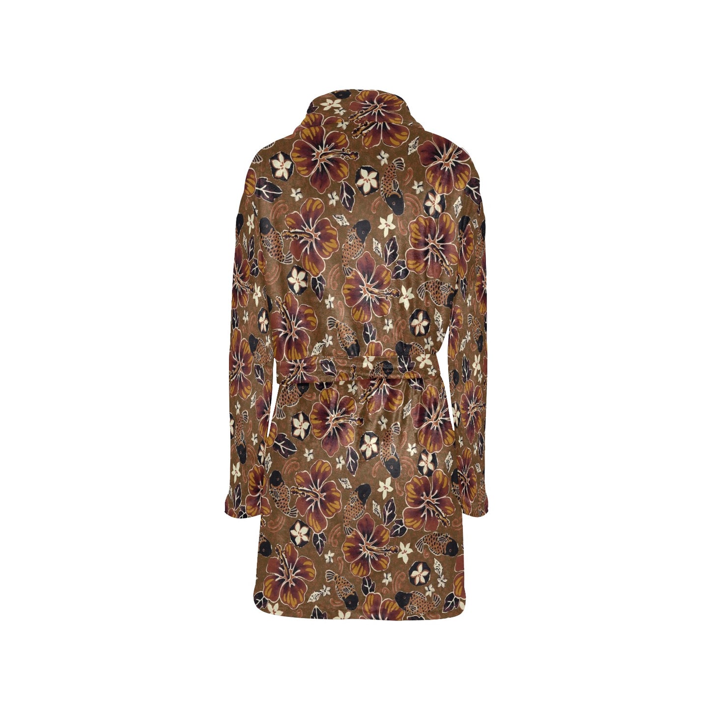 Hawaiian Themed Pattern Print Design H01 Women's Fleece Robe