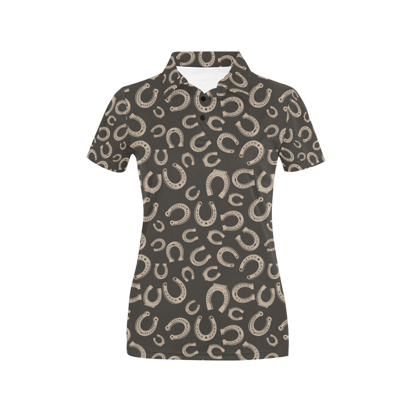 Horseshoe Print Design LKS303 Women's Polo Shirt