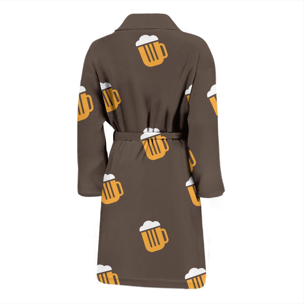 Beer Pattern Print Design 01 Men Bathrobe-JORJUNE.COM