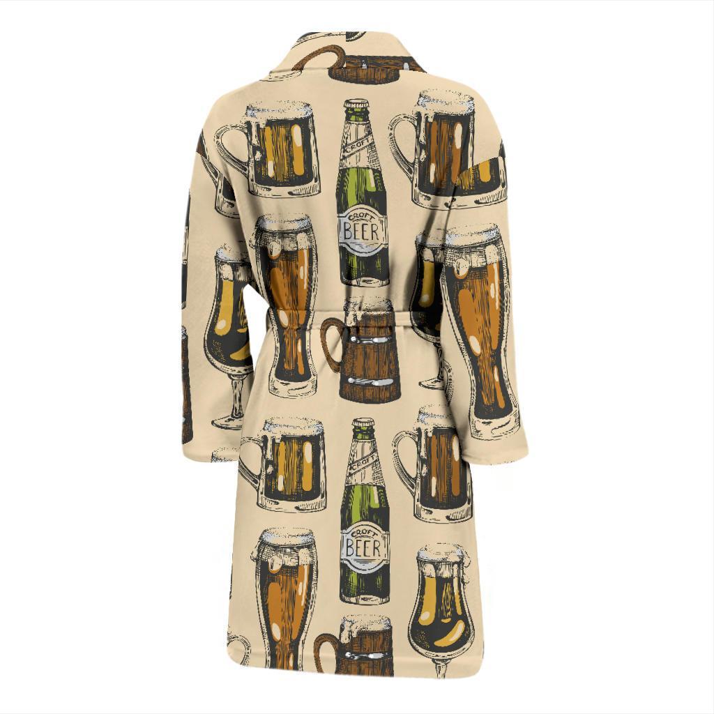 Beer Pattern Print Design 04 Men Bathrobe-JORJUNE.COM