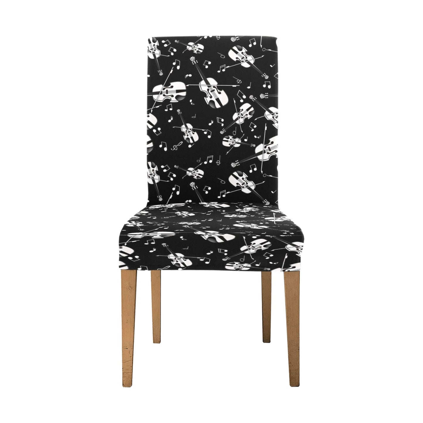 Violin Print Design LKS404 Dining Chair Slipcover
