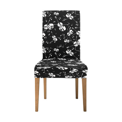 Violin Print Design LKS404 Dining Chair Slipcover