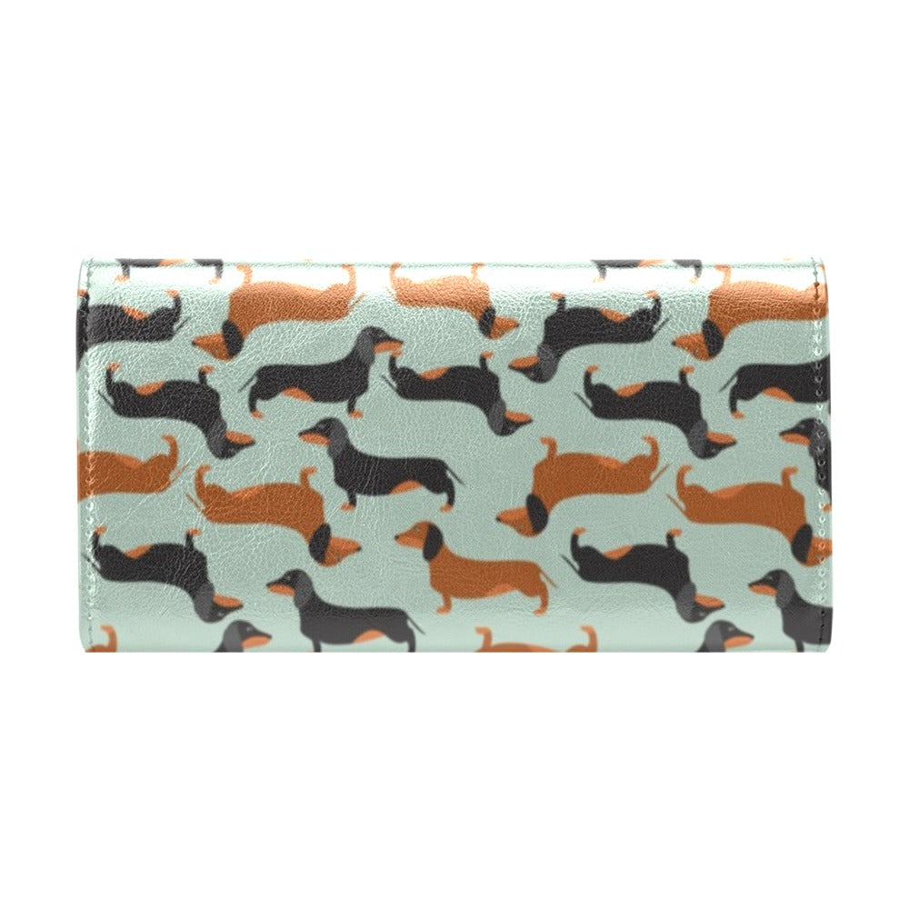 Dachshund Cute Print Pattern Women's Trifold Wallet