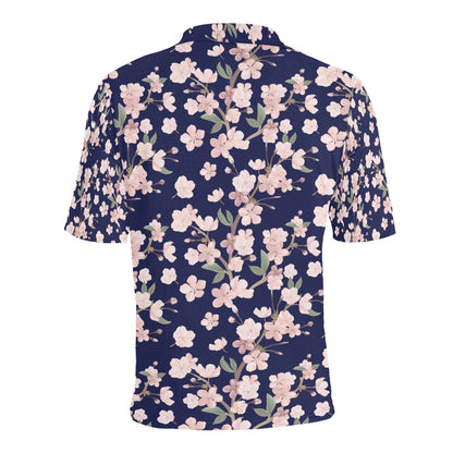 Sakura Print Design LKS301 Men Polo Shirt