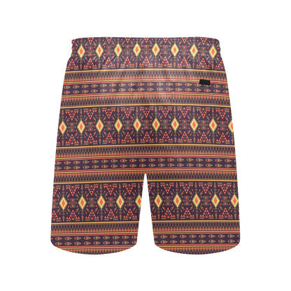 Southwest Ethnic Design Themed Print Men's Swim Trunks Beach Shorts
