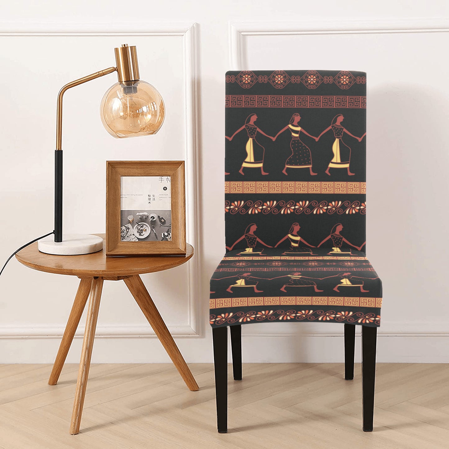 Ancient Greek Human Print Design LKS306 Dining Chair Slipcover