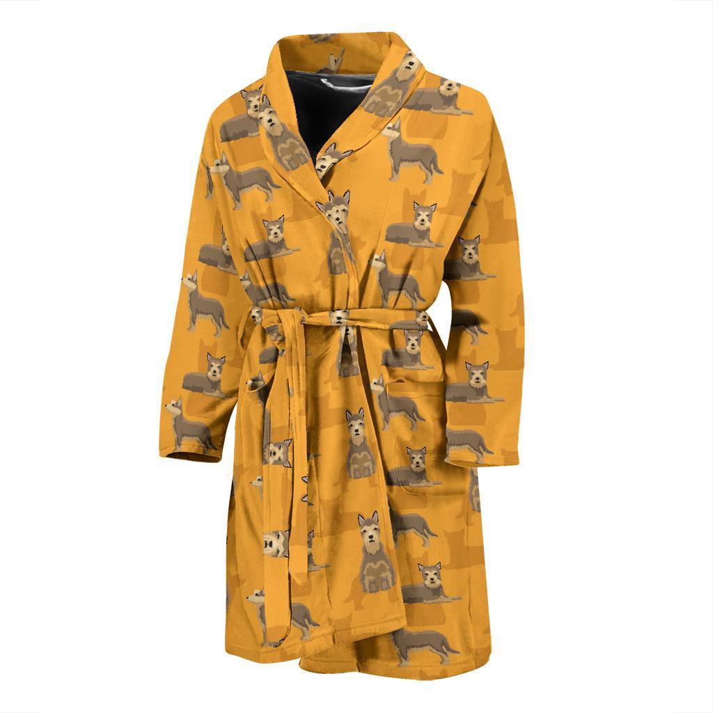 Berger Picard Pattern Print Design 01 Men Bathrobe-JORJUNE.COM