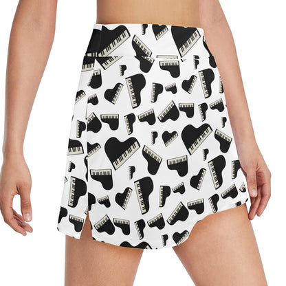 Piano Print Design LKS405 17" Golf & Pickleball Skort with Pockets