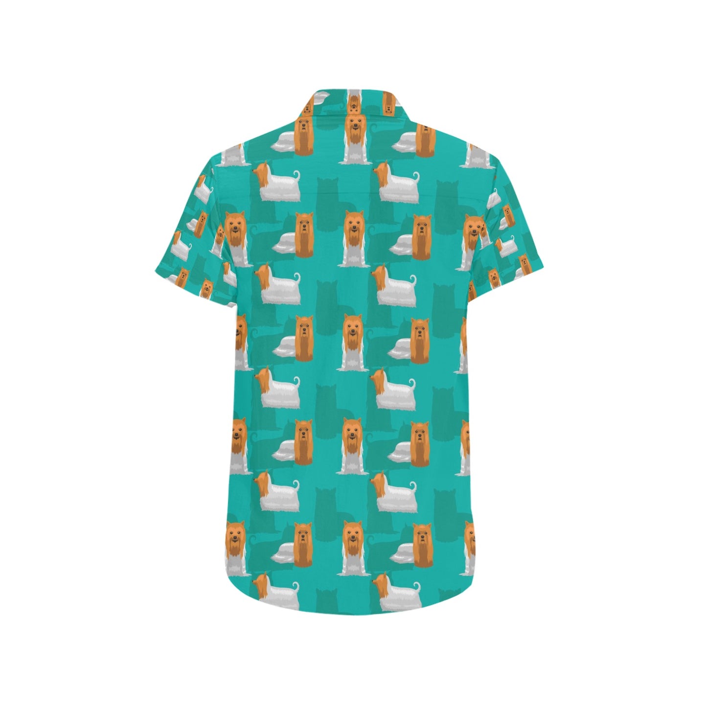 Silky Terriers Print Design LKS301 Men Short Sleeve Button Up Shirt