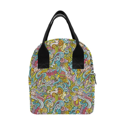 Hippie Print Design LKS301 Insulated Lunch Bag